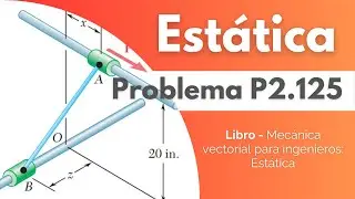 Estática - Problema 2.125 | Mecánica vectorial para ingenieros | Beer, Johnston, Mazurek, Eisenberg