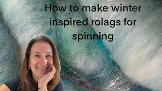 How to make winter inspired rolags for spinning #spinningyarn #fibreart 