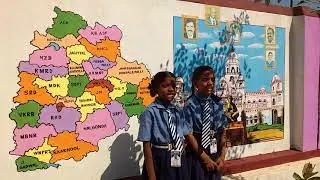31districts Telangana State song by Meghana and sathvikaMPPS ANGADIKISTAPUR GAJWEL SIDDIPET DISTRICT