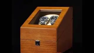 Top quality wood mechanical auto rotate watch winder case storage display box 2+3