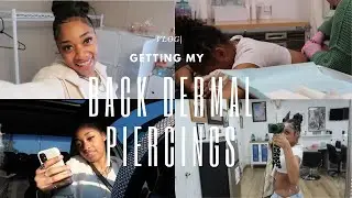 vlog| *spend the day with me*| getting my back dermal piercings! (pain, aftercare, etc.)