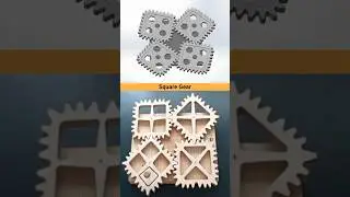 Non Circular Gear - Square Gear ⚙️❌ #cad #designing #cnc #square #gear #solidworks3d #trending