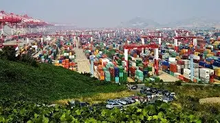 厲害了我的國！航拍世界第一超級大港：上海港！年吞吐量抵得過美國所有港口之和！