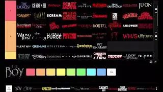 ASMR Ranking Horror Movies | Tier List