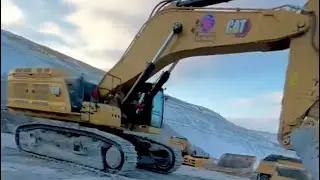 Caterpillar395 🐱 Excavator loading truck 🛻