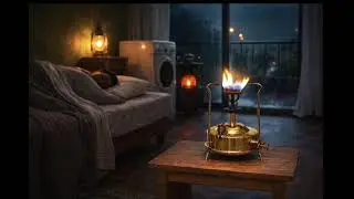 افصل عن الدنيا نام استرخى بابور الجاز،مطر أجواء شتوية 5| ASMR Sleep & Relax on Kerosene Stove sound 