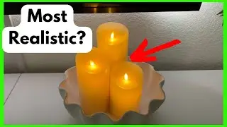 Luminara Realistic Artificial Moving Flame Pillar Candles - Set of 3 - Remote Included - Review