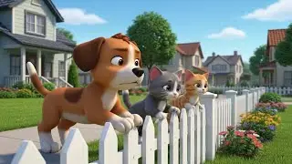 Cute Animal Friendship | Dog and Cat Cartoon