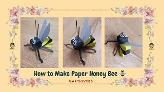 How to Make Paper Honey Bee 🐝 | Easy Origami Honey Bee | Paper Craft for Kids
