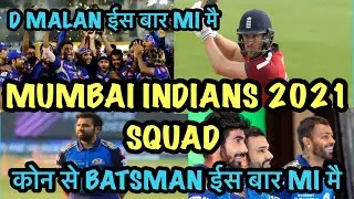 Mumbai Indians 2021 team | MI 2021 TEAM -BATSMAN SPECIAL | MI Squad 2021 | MI 2021 ipl team