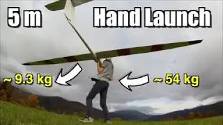 Hand Launching a 9.3 kg 5m E-Sailplane - Staufenbiel STRATON