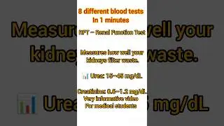 different blood tests in 1 minutes #facts #medicalfield #anatomy