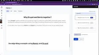 Drupal Composable Visual Editor: Remix integration, Inline Preview, Edit Content & Component List