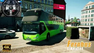 Smooth Realistic Drive in Fernbus Simulator with Logitech G29!