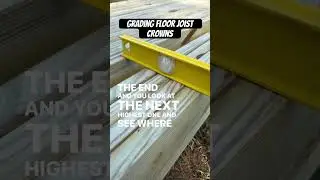 Grading deck floor joist crowns #construction #godisgood #diy #addition #pefflyaddition #jesussaves