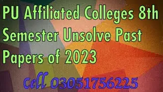 past papers 2023 pu affiliated colleges |  #8thsemester #bsmaths | mathematics techniques #pastpaper
