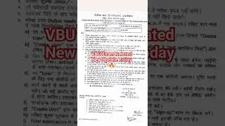 Vbu semester 1 Exam Update Today#vbu_hazaribagh#exam #vbuupdates #examnews