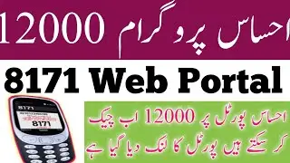 Ehsas Program 12000 Web Portal 8171 Start || Ehsas Program 12000 Portal online | NSER Survey Results