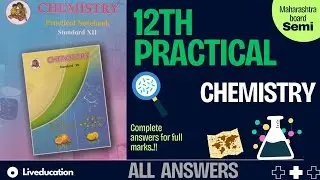 Class 12th chemistry practical book solution | experiments | all answers | maharashtra board |std 12