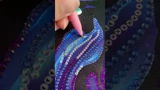 Decorative diamond paintings with embellishments
