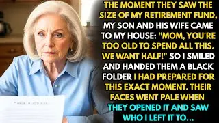 My Son and His Wife Demanded 50% Of My Retirement - I Smiled And Gave Them A Black Folder...