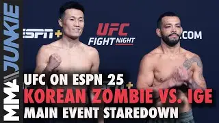 Chan Sung Jung vs. Dan Ige final faceoff | UFC on ESPN 25 staredown