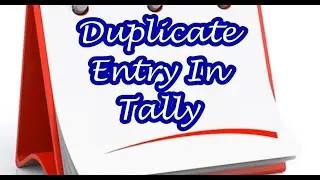 Duplicate Entry In Tally||How made duplicate entry in Tally|