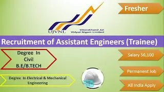 #UJVNL Recruitment 2021 | Fresher Civil Engineer Job | Uttarakhand Govt. Jobs | job 2021