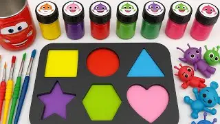 Oddly Satisfying Video l Making 6 Rainbow Lollipops Candy FROM Color Slime Tray Cutting ASMR