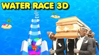 Coffin Dance Meme Song *Astronomia* played on a Music Water Surfing Game (Water Race 3D)