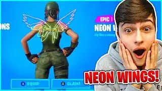 I Got NEON WINGS Backbling in Fortnite Battle Royale! (PARTY ROYALE)