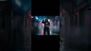 They never hear him coming.. 💀 #Shorts #Cyberpunk #Samurai #LoneWolf #Katana #NightCity #Sigma #Vibe