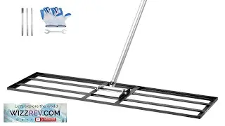 VEVOR Lawn Leveling Rake Lawn Leveler with 83.9 in Handle 36x10 in