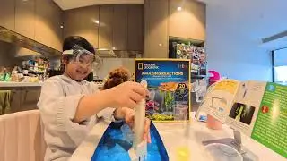 Lexie Experiment Part 1. National Geographic Amazing Creations Chemistry Set #Glowinthedark