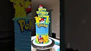 How I Made This Colorful Pok&eacute;mon Birthday Cake! 🎉⚡ #pokemon #pok&eacute;mon #kidsbirthdaycake