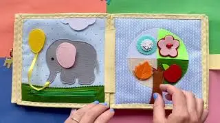 Quiet Busy book, Felt book, Handmade quiet book, Quiet book for baby, Montessori Baby book