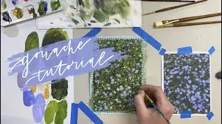 Gouache Tutorial - How to Paint a Flowers - Step by Step