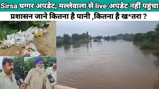 Sirsa घग्गर अपडेट, मल्लेवाला से live अपडेट,नहीं पहुंचा प्रशासन जाने कितना है पानी ,कितना है ख*तरा ? 