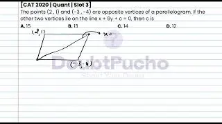 CAT 2024 | CAT 2020, Quant, Slot 3 | Q17: Video Solution | #doubtpucho