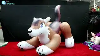 giant inflatable brown wolf toy.can be custom