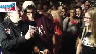 Luxusl&auml;rm O-T&ouml;ne mit Tischler Sascha Hermans bei kaarst*total 2013.