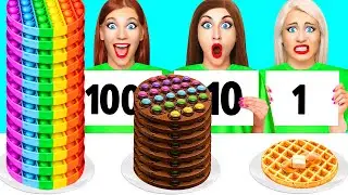 Provocarea 100 de Straturi de Mâncare | Trucuri Culinare Cool Multi DO Food Challenge