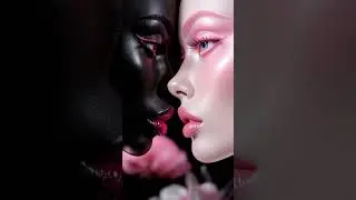 White Black AI Models, Pink Contrast #aimodel #nycfashion  #futureoffashion #fashion #dress #runway