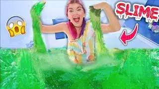 ¡200 LITROS DE SLIME EN EL JACUZZI! BAÑO PEGAJOSO - Lulu99