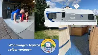 Teppich verlegen im Wohnwagen #selbst gemacht