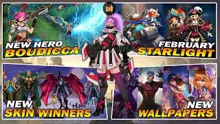 FEBRUARY STARLIGHT SKIN 2021 | NEW HERO BOUDICCA | NEW UPDATES | NEW LEAKS | Mobile Legends