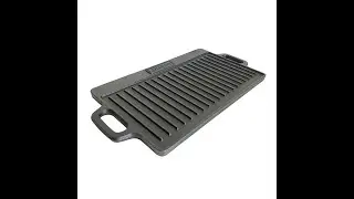 Lifespace Cast Iron Reversible Griddle Plate Pan