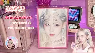 [unboxing] Aespa Armageddon Winter Postcard Set & Photocard Merchandise Supernova