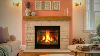 Rustic Living Room Fireplace Live Decor | Cabin & Cottage Vibes