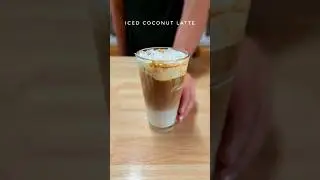 Iced Coconut Latte! #coffee #coffeedrinks #viralvideo